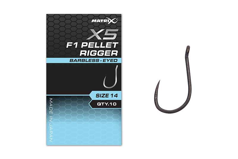 MATRIX MATRIX X5 F1 Pellet Rigger Barbless - Eyed - Parkfield Angling Centre
