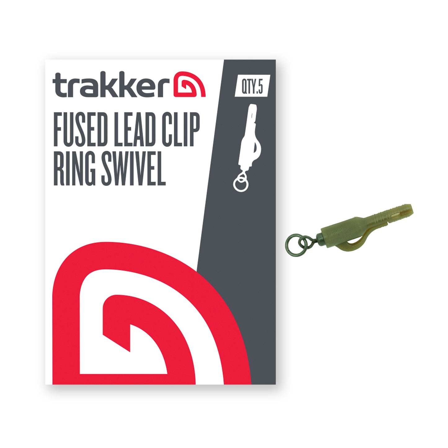 TRAKKER TRAKKER Fused Lead Clip (Ring Swivel) - Parkfield Angling Centre