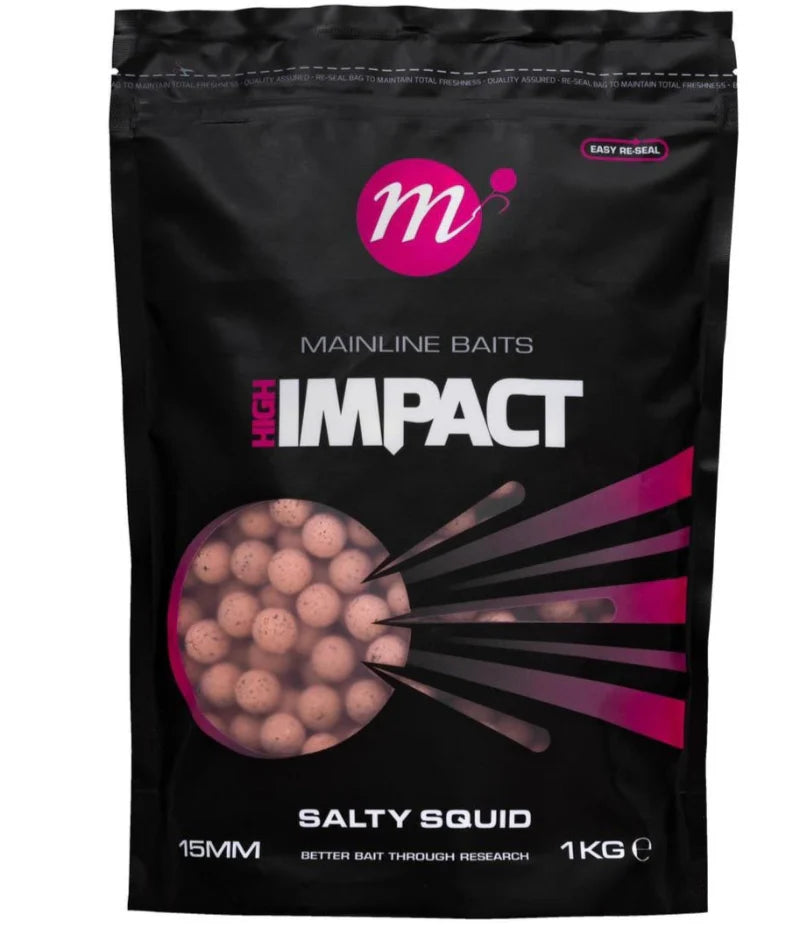 MAINLINE MAINLINE Hi Impact Shelf Life Salty Squid - 15mm - 1kg - Parkfield Angling Centre