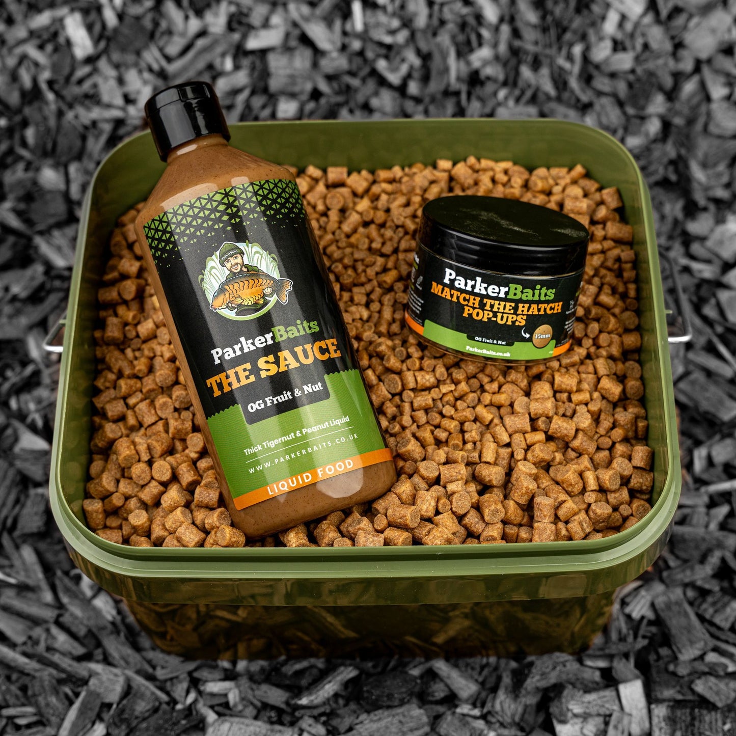 PARKER BAITS PARKER BAITS OG Fruit & Nut Pellet - 3kg + Tub - Parkfield Angling Centre