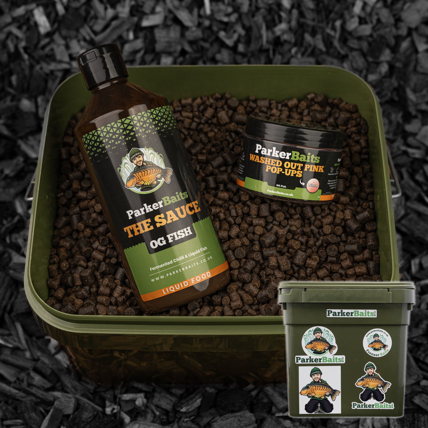 PARKER BAITS PARKER BAITS OG Fish Pellet - 3kg + Tub - Parkfield Angling Centre