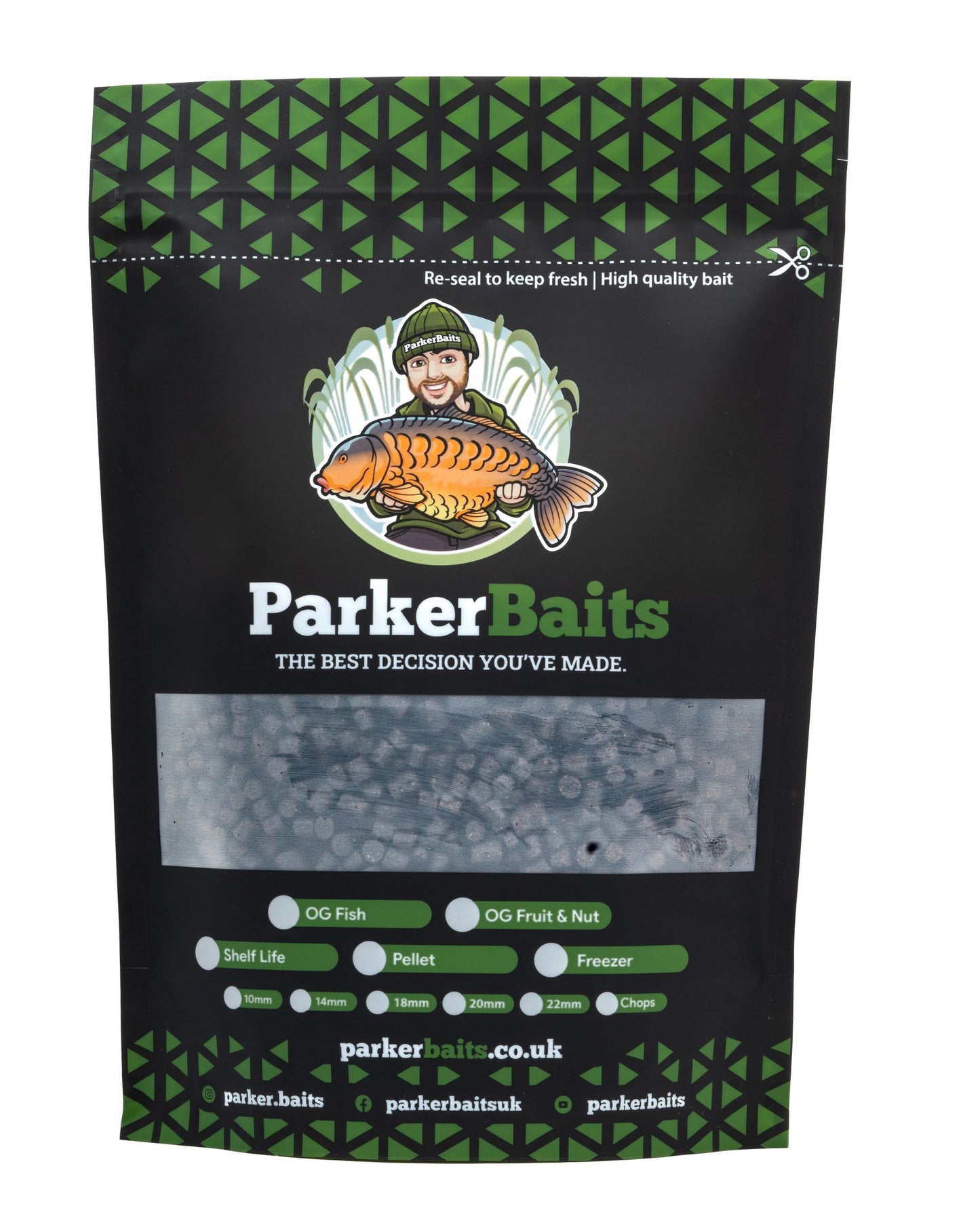 PARKER BAITS PARKER BAITS OG Fish Pellet - 3kg + Tub - Parkfield Angling Centre