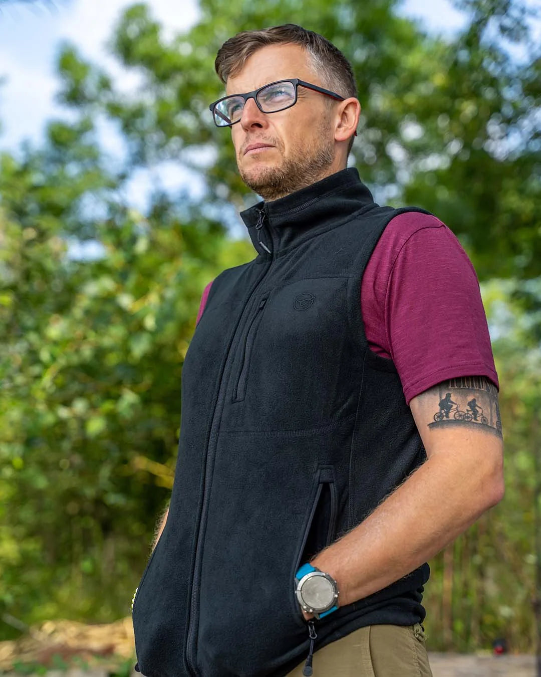 KORDA KORDA Fleece Gilet | Black - Parkfield Angling Centre