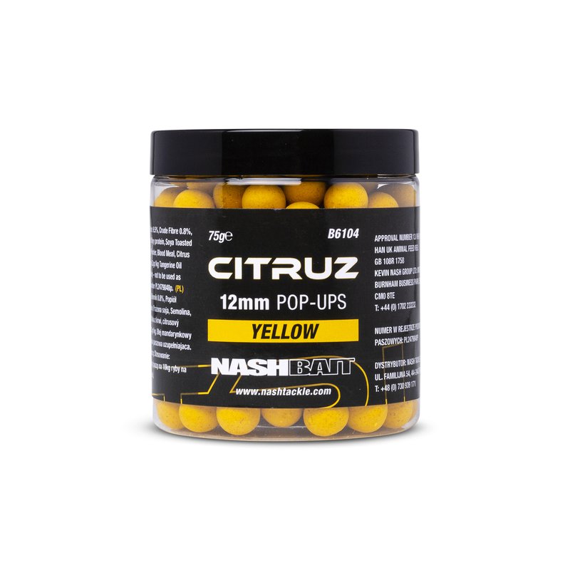 NASH NASH Citruz Pop Ups 75g - Parkfield Angling Centre
