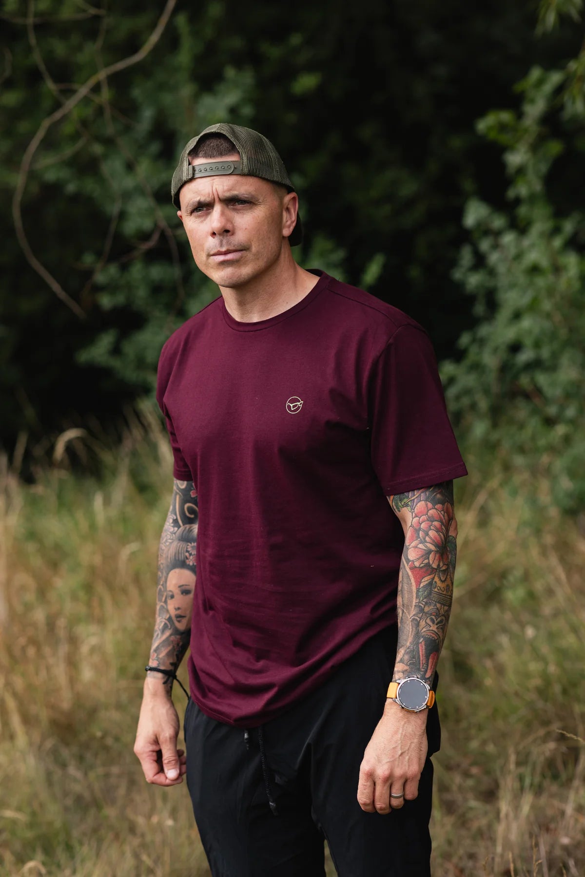 KORDA KORDA Mandala Tee | Burgundy - Parkfield Angling Centre