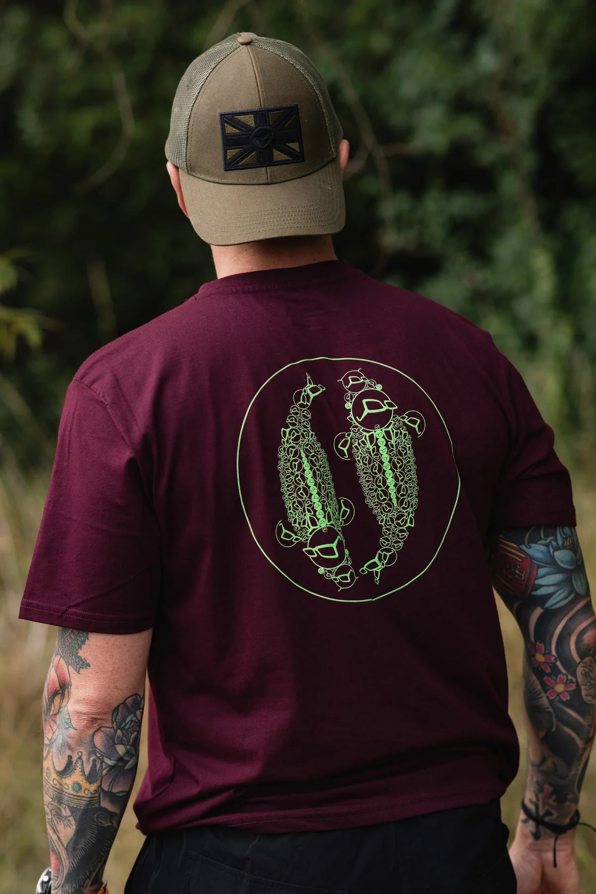 KORDA KORDA Mandala Tee | Burgundy - Parkfield Angling Centre