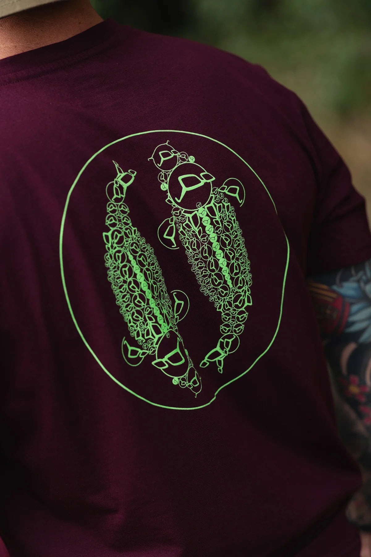 KORDA KORDA Mandala Tee | Burgundy - Parkfield Angling Centre