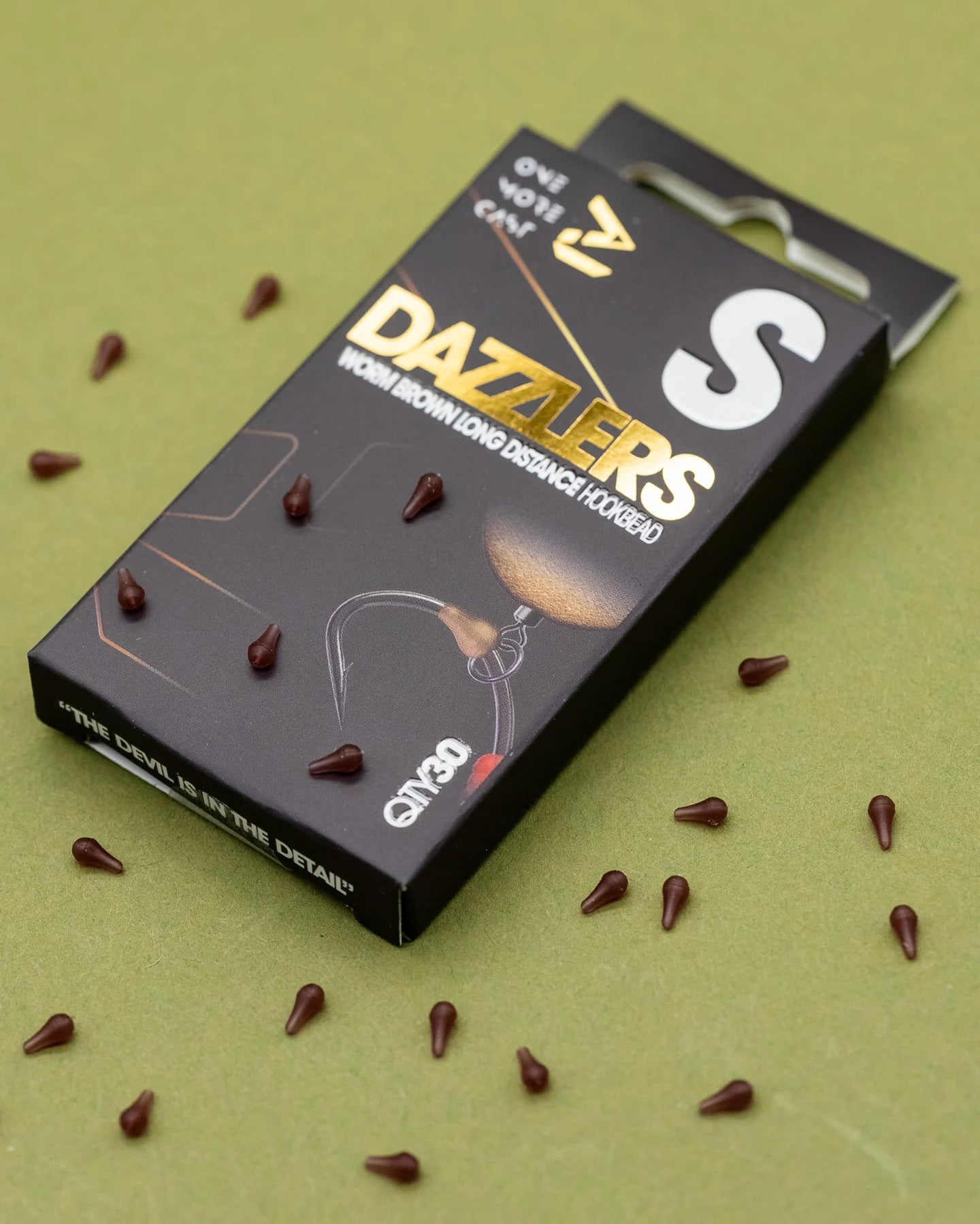 OMC OMC Dazzlers Worm Brown Distance Hookbead small - Parkfield Angling Centre