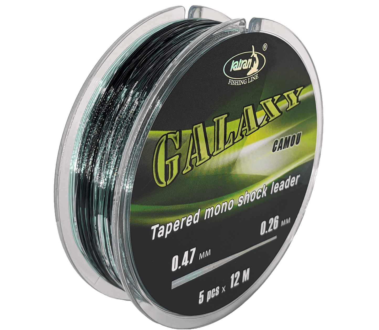 KATRAN KATRAN Taper mono shock leader GALAXY cast/camou - Parkfield Angling Centre