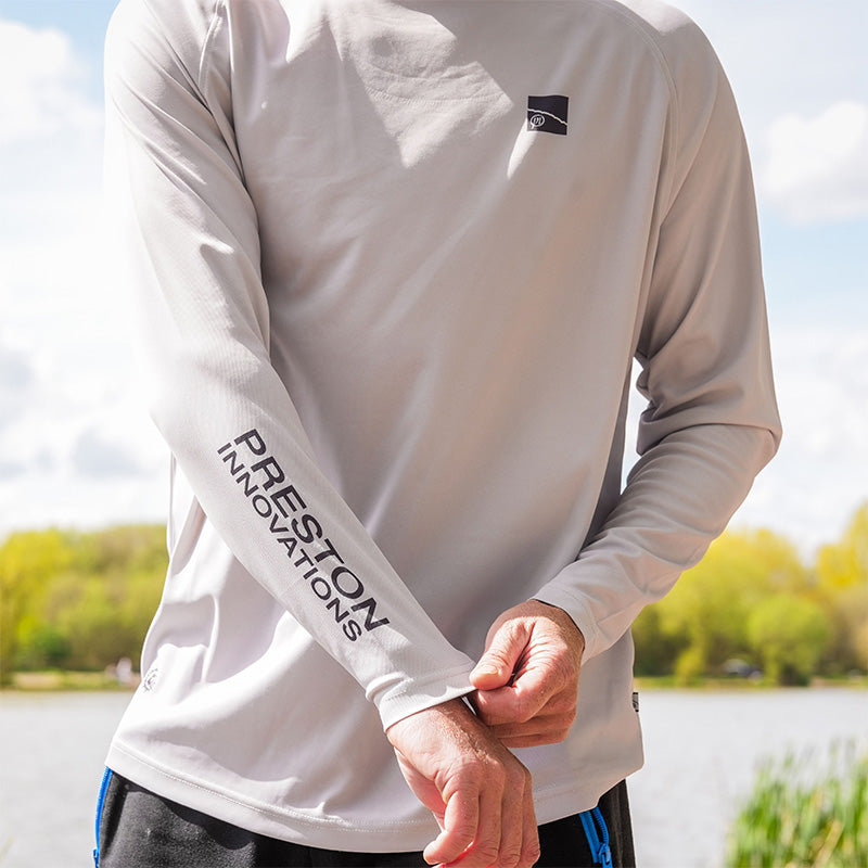 PRESTON PRESTON Grey Performance Sun Shirt UPF-40 S - Parkfield Angling Centre