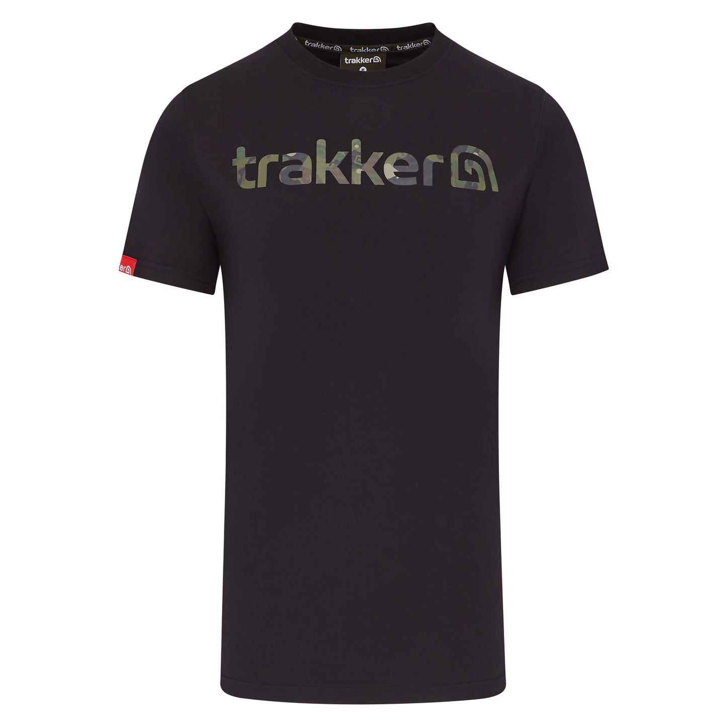 TRAKKER TRAKKER CR Logo T-Shirt Black Camo - Parkfield Angling Centre
