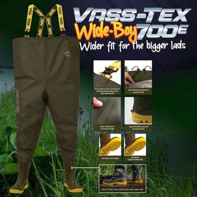 VASS VASS Vass-Tex 700E Wide Boy Chest Waders - Parkfield Angling Centre