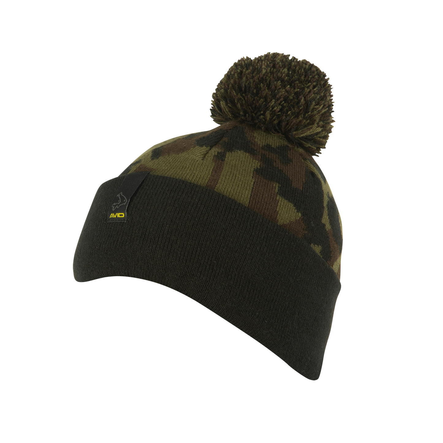 AVID AVID Black And Camo Bobble Hat - Parkfield Angling Centre