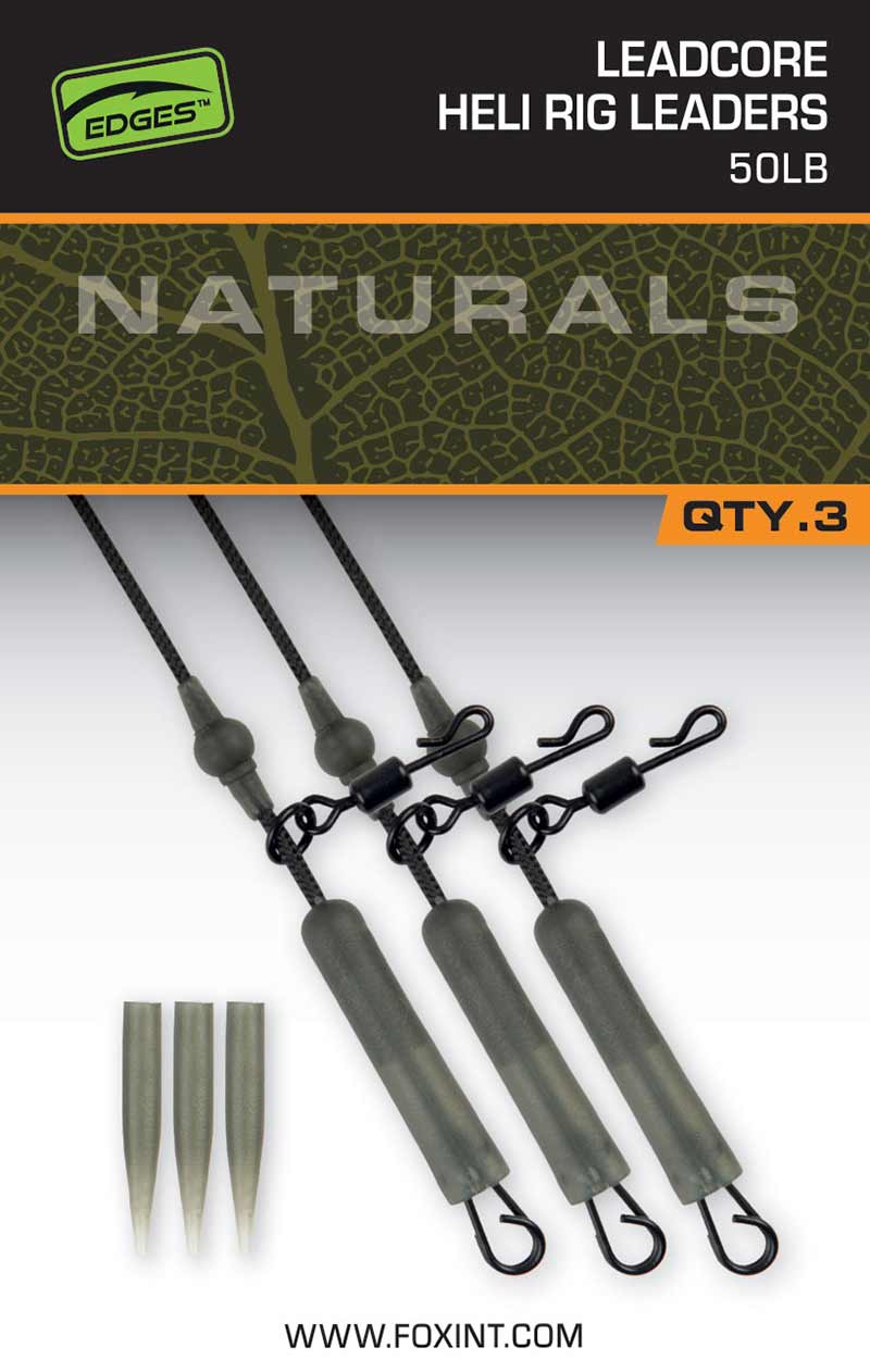 FOX FOX Naturals Leadcore Heli Rig Leaders x 3 - Parkfield Angling Centre