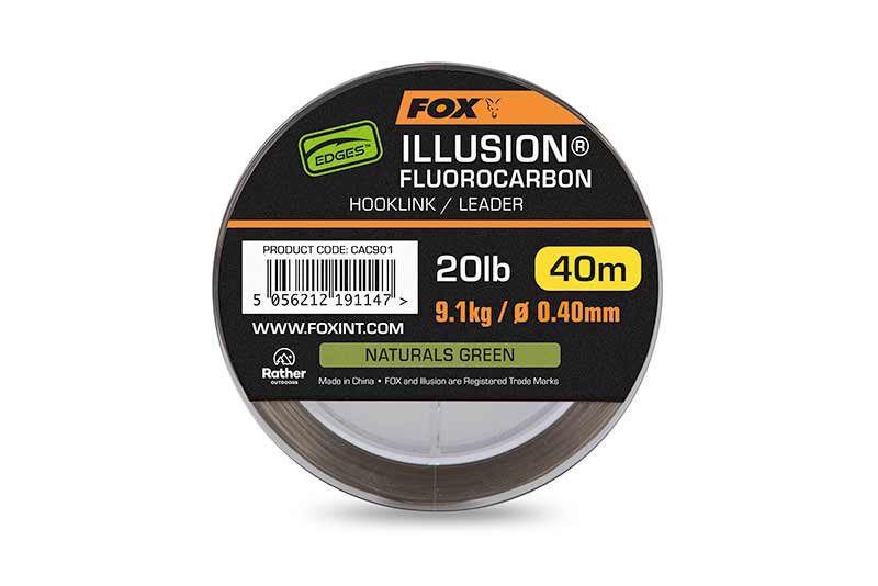 FOX FOX Edges Illusion Fluorocarbon 40m - Naturals Green - Parkfield Angling Centre