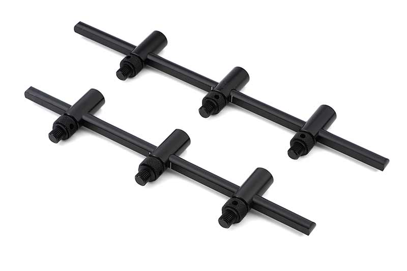 FOX FOX Black Label Slim Adjustable 3 Rod Buzz bars (220mm - 250mm) - Parkfield Angling Centre