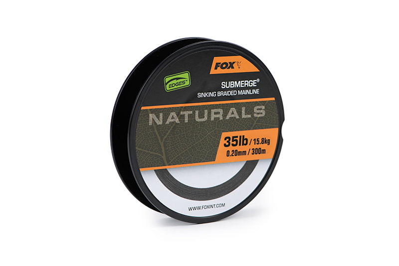 Parkfield Angling Centre FOX Edges Naturals Sinking Braid 0.38mm 65lb/29.5kg - Parkfield Angling Centre