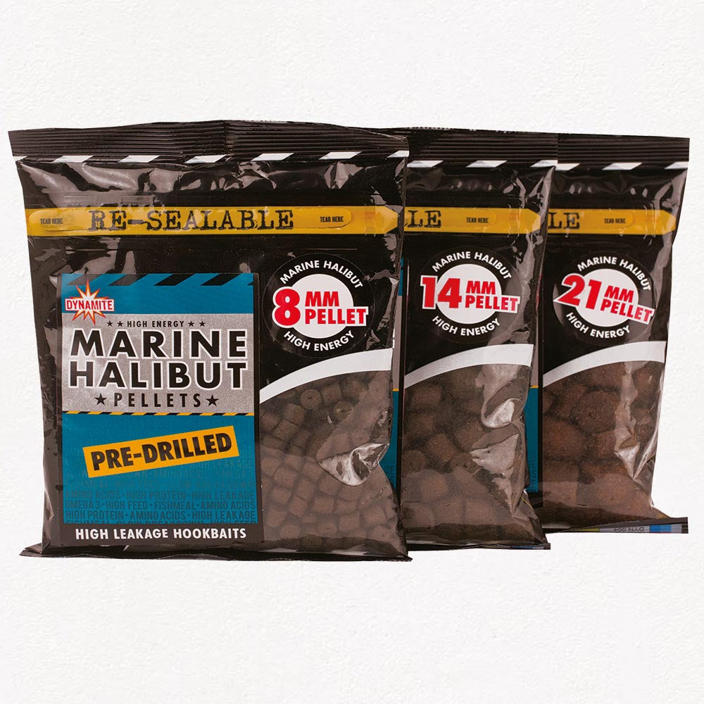 DYNAMITE DYNAMITE Marine Halibut Pellets - Pre Drilled - Parkfield Angling Centre