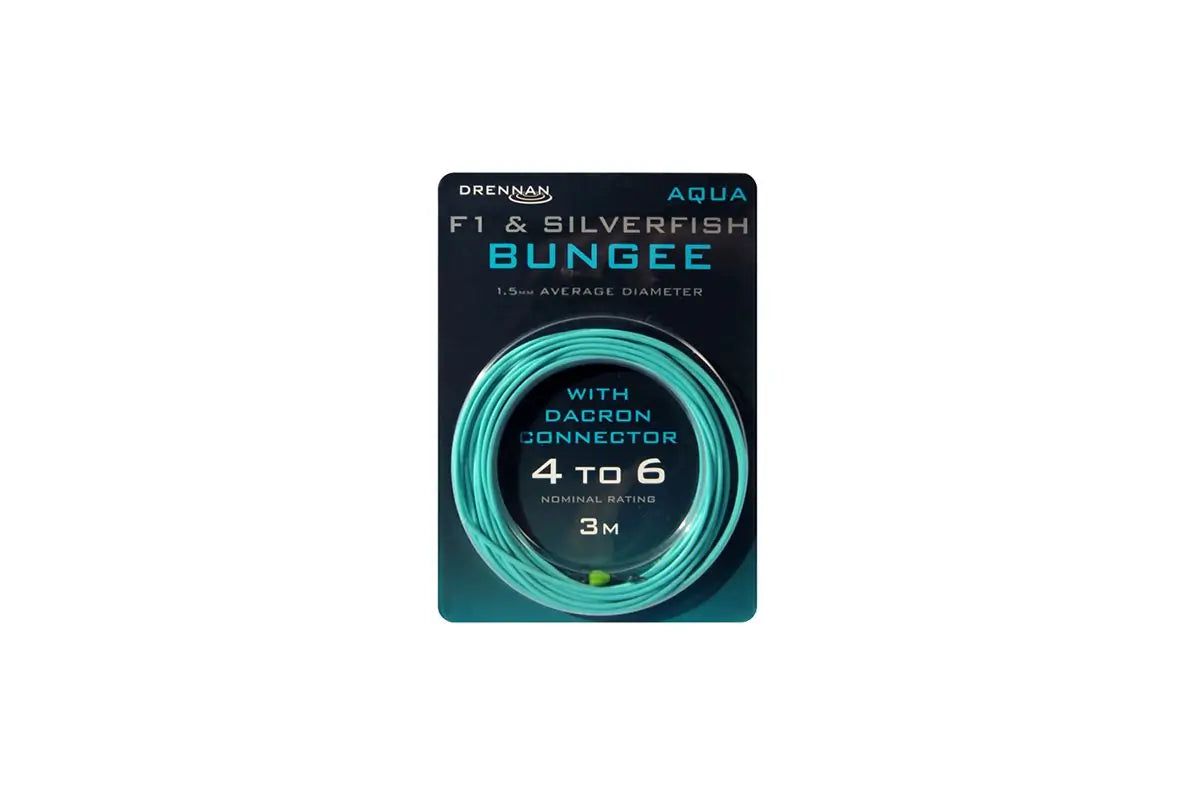 DRENNAN DRENNAN DR F1+S/Fish Bungee 4to6, AQUA - Parkfield Angling Centre