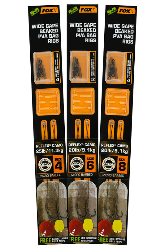 FOX FOX Edges Wide Gape Beaked PVA Ready Rigs - Parkfield Angling Centre