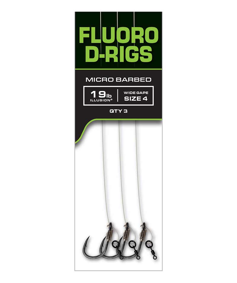 FOX FOX Carp Ready Rigs - Fluoro D-Rig x3 - Parkfield Angling Centre