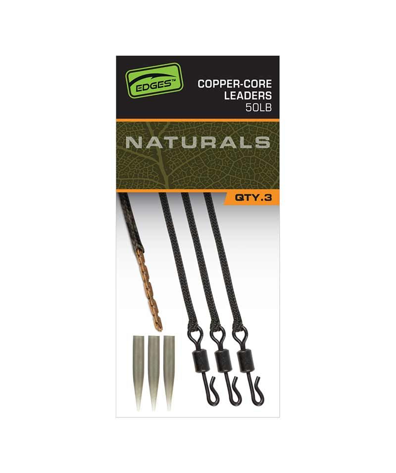 FOX FOX Edges Naturals Copper-Core Leaders x3 - Parkfield Angling Centre