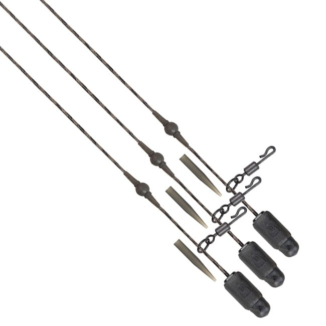 FOX FOX Edges Naturals Heli-Clip Rigs 50lb Copper Core 3pcs - Parkfield Angling Centre