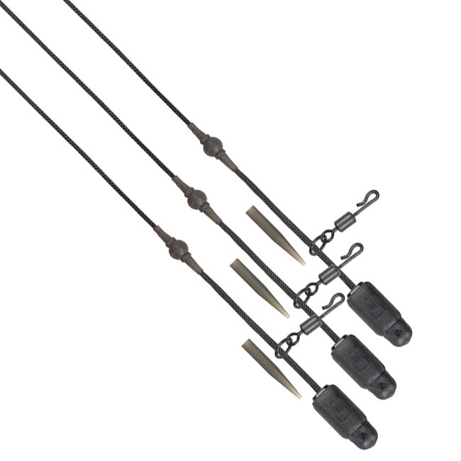 FOX FOX Edges Naturals Heli-Clip Rigs 50lb Leadcore 3pcs - Parkfield Angling Centre