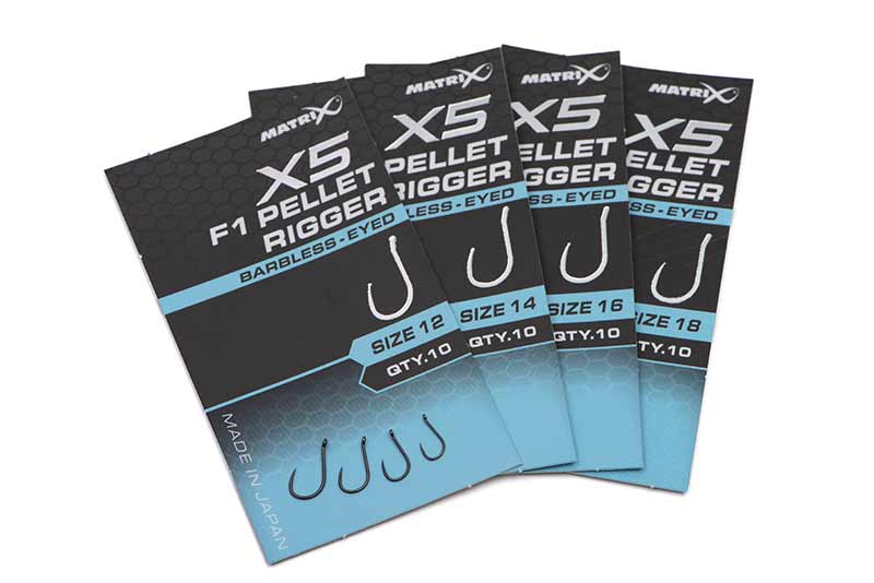 MATRIX MATRIX X5 F1 Pellet Rigger Barbless - Eyed - Parkfield Angling Centre