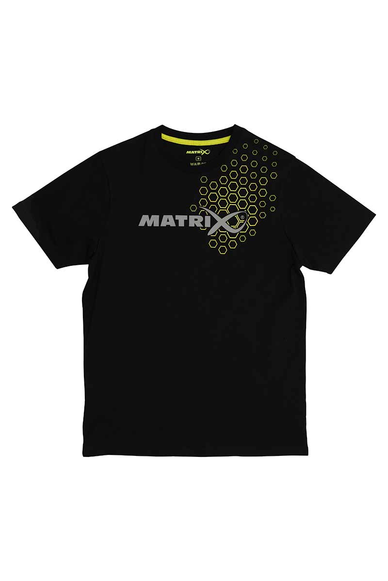 MATRIX MATRIX Hex Print T-Shirt Black - Parkfield Angling Centre