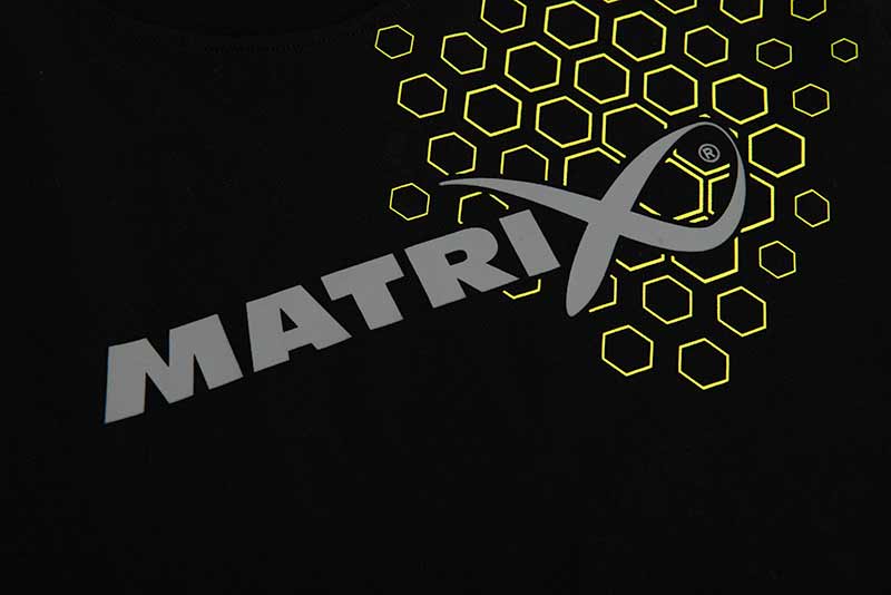 MATRIX MATRIX Hex Print T-Shirt Black - Parkfield Angling Centre