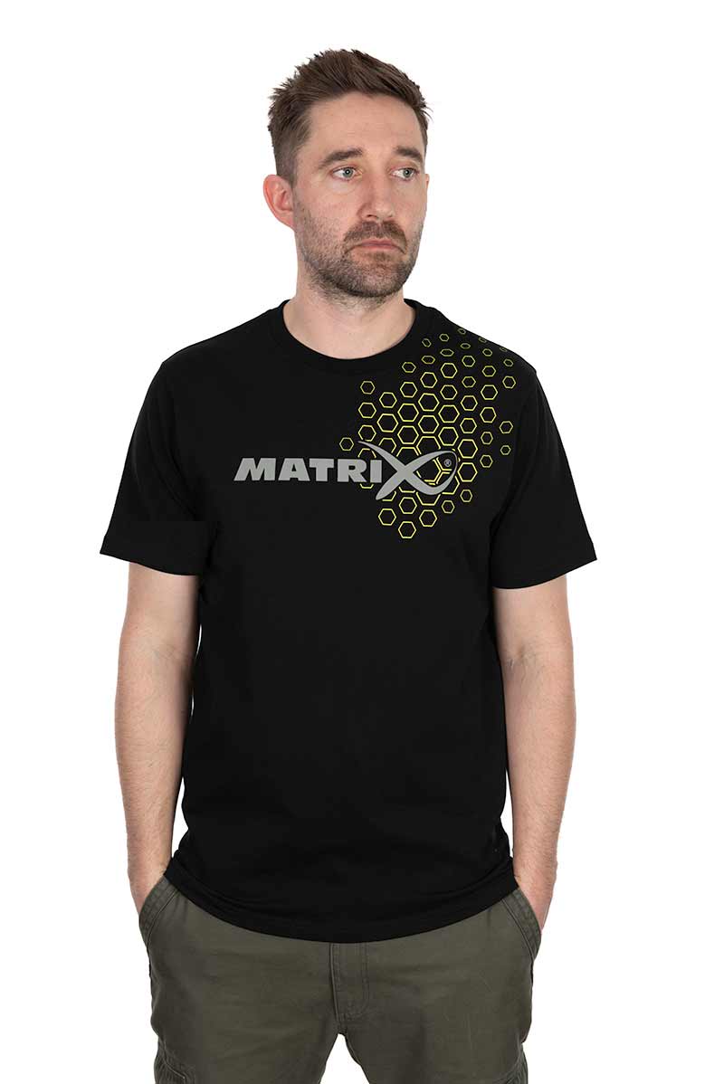 MATRIX MATRIX Hex Print T-Shirt Black - Parkfield Angling Centre