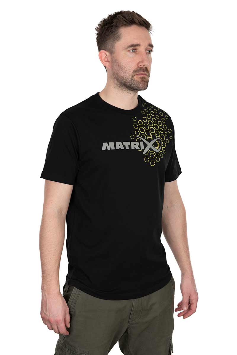 MATRIX MATRIX Hex Print T-Shirt Black - Parkfield Angling Centre