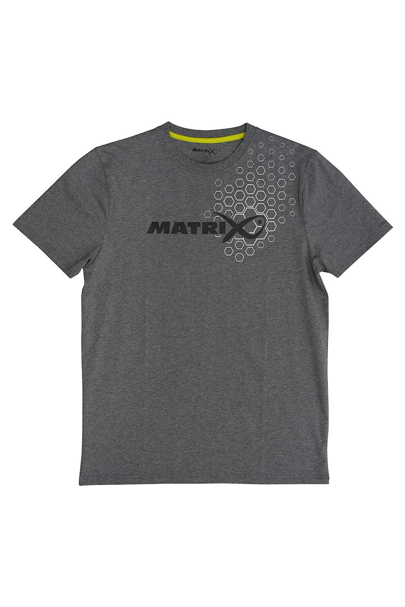 MATRIX MATRIX Hex Print T-Shirt Grey - Parkfield Angling Centre