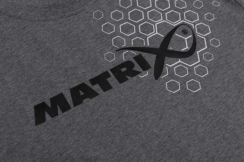 MATRIX MATRIX Hex Print T-Shirt Grey - Parkfield Angling Centre