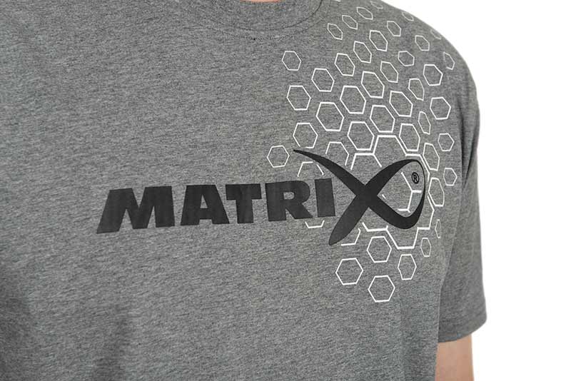 MATRIX MATRIX Hex Print T-Shirt Grey - Parkfield Angling Centre
