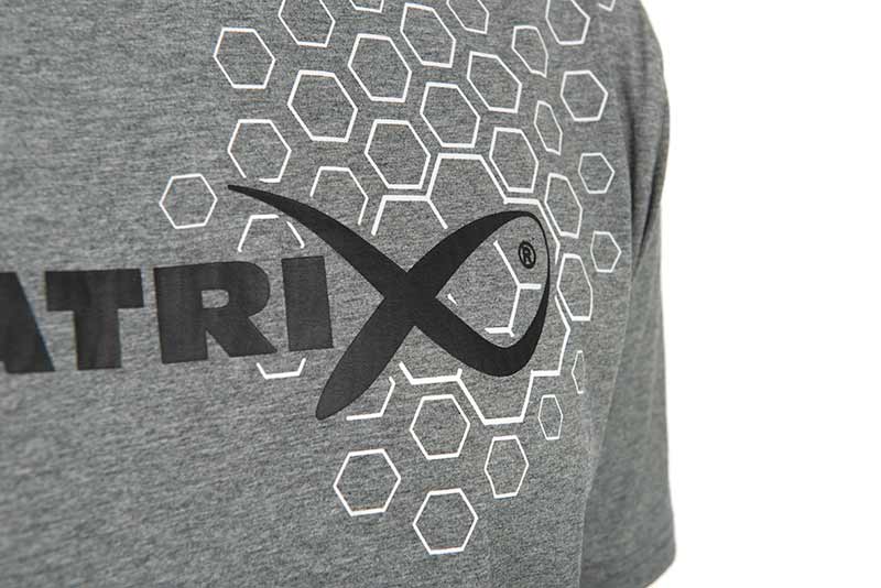 MATRIX MATRIX Hex Print T-Shirt Grey - Parkfield Angling Centre