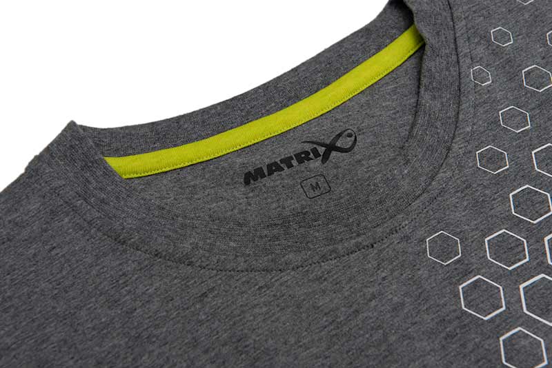MATRIX MATRIX Hex Print T-Shirt Grey - Parkfield Angling Centre