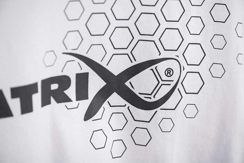MATRIX MATRIX Hex Print T-Shirt White - Parkfield Angling Centre