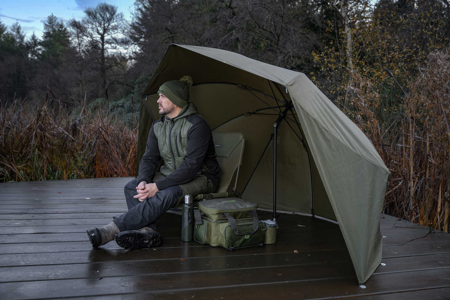 KORUM KORUM Progress - Graphite Brolly Shelter 50" - Parkfield Angling Centre