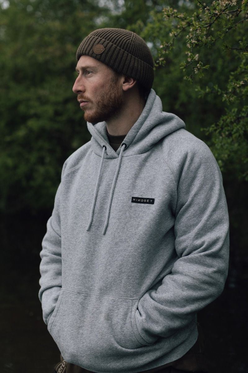 KORDA KORDA Mindset Patch Hoodie | Heather Grey - Parkfield Angling Centre
