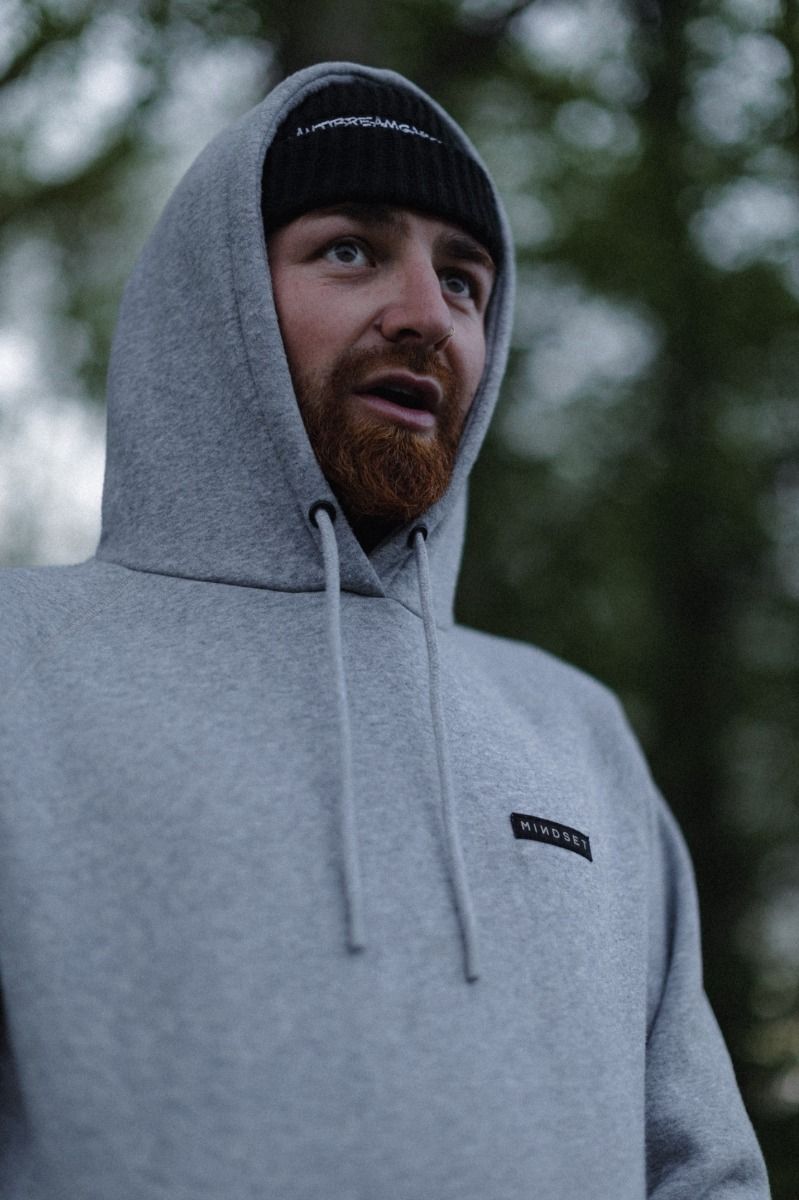 KORDA KORDA Mindset Patch Hoodie | Heather Grey - Parkfield Angling Centre