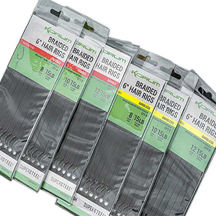 KORUM KORUM Big Fish Braided Hair Rigs 6" - Parkfield Angling Centre