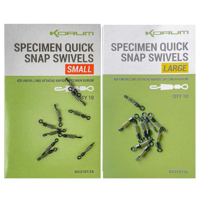 KORUM KORUM Specimen Quick Snap Swivels - Parkfield Angling Centre