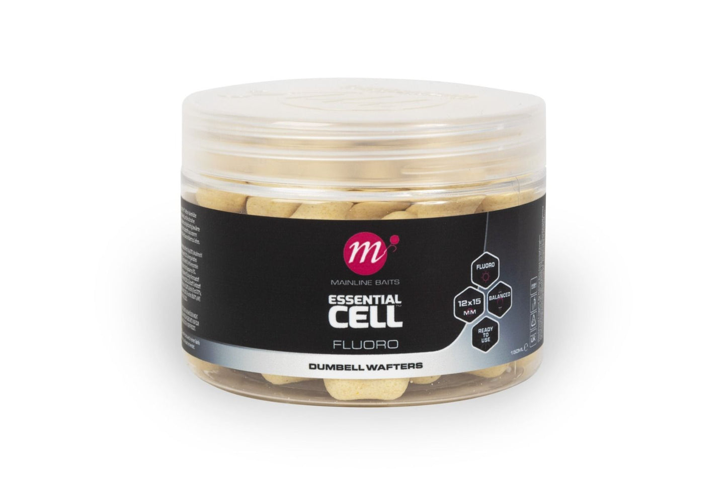 MAINLINE MAINLINE ISO Fish Fluoro Dumbell Wafters - 12 x 15mm - Parkfield Angling Centre