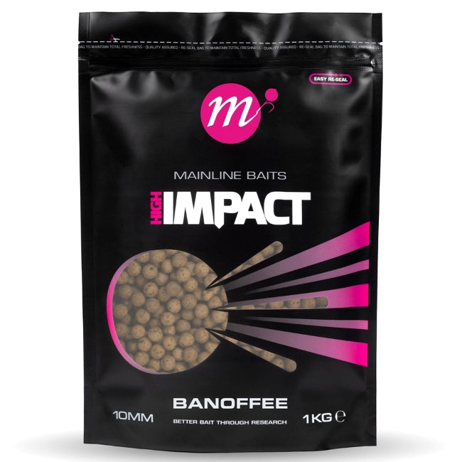 MAINLINE MAINLINE Hi Impact Shelf Life Banoffee - 10mm - 1kg - Parkfield Angling Centre