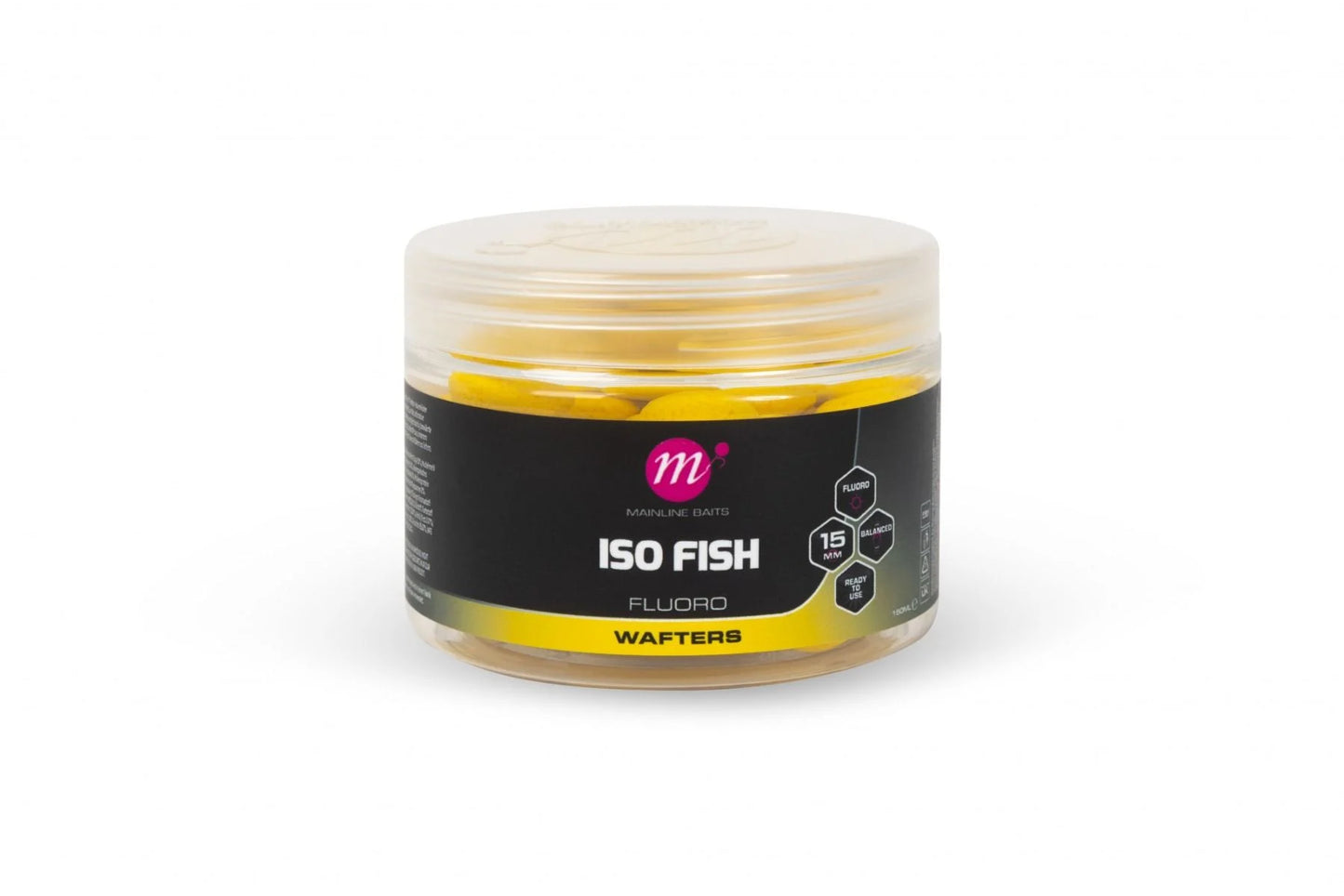 MAINLINE MAINLINE ISO Fish Fluoro Wafters - 15mm MAINLINE ISO Fish Fluoro Wafters - 15mm - Yellow - Parkfield Angling Centre