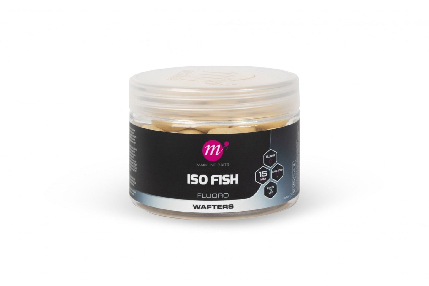 MAINLINE MAINLINE ISO Fish Fluoro Wafters - 15mm MAINLINE ISO Fish Fluoro Wafters - 15mm - White - Parkfield Angling Centre