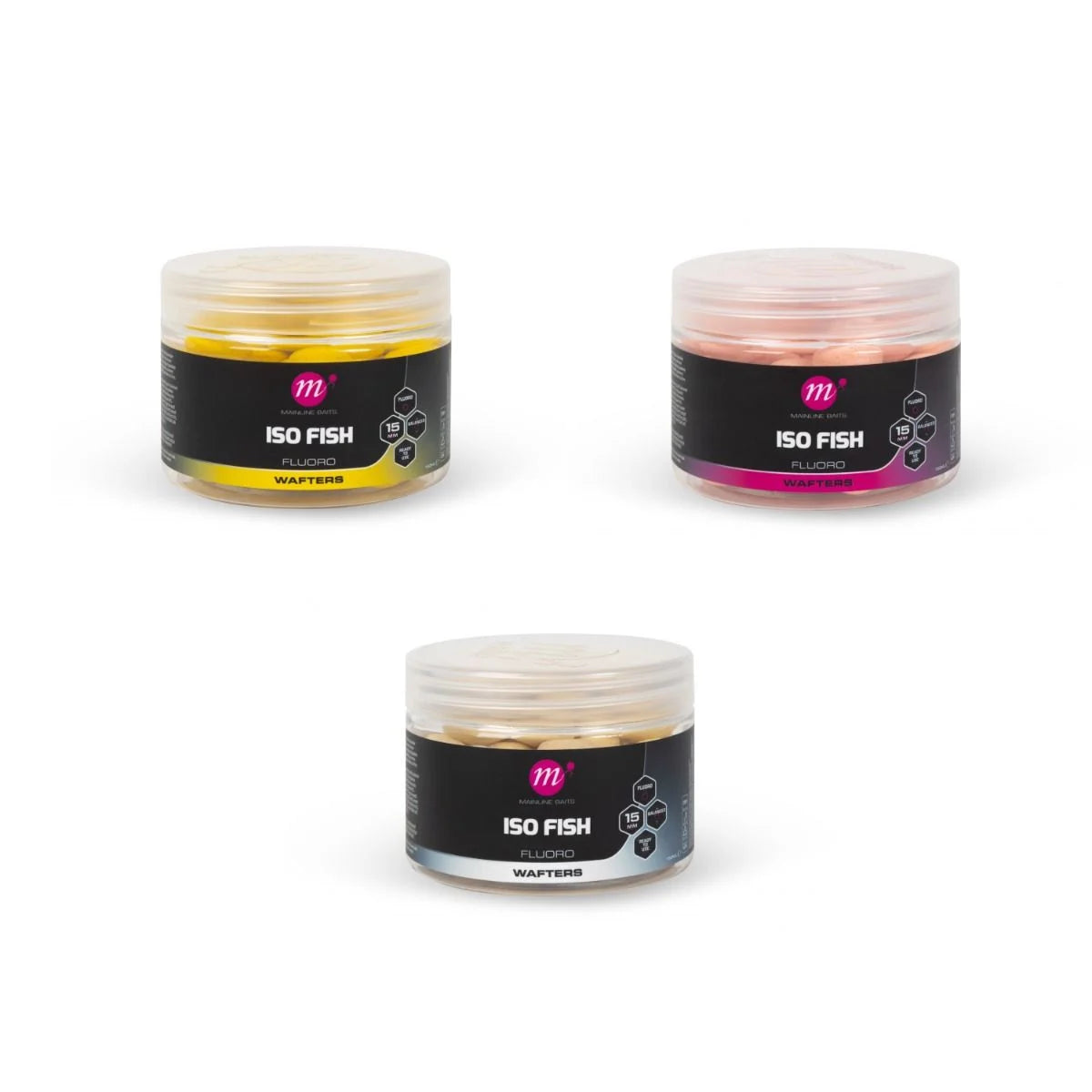 MAINLINE MAINLINE ISO Fish Fluoro Wafters - 15mm - Parkfield Angling Centre
