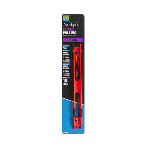 PRESTON PRESTON Des Shipp Pole Rigs PRESTON 4X10 F1 FINE POLE RIG - Parkfield Angling Centre